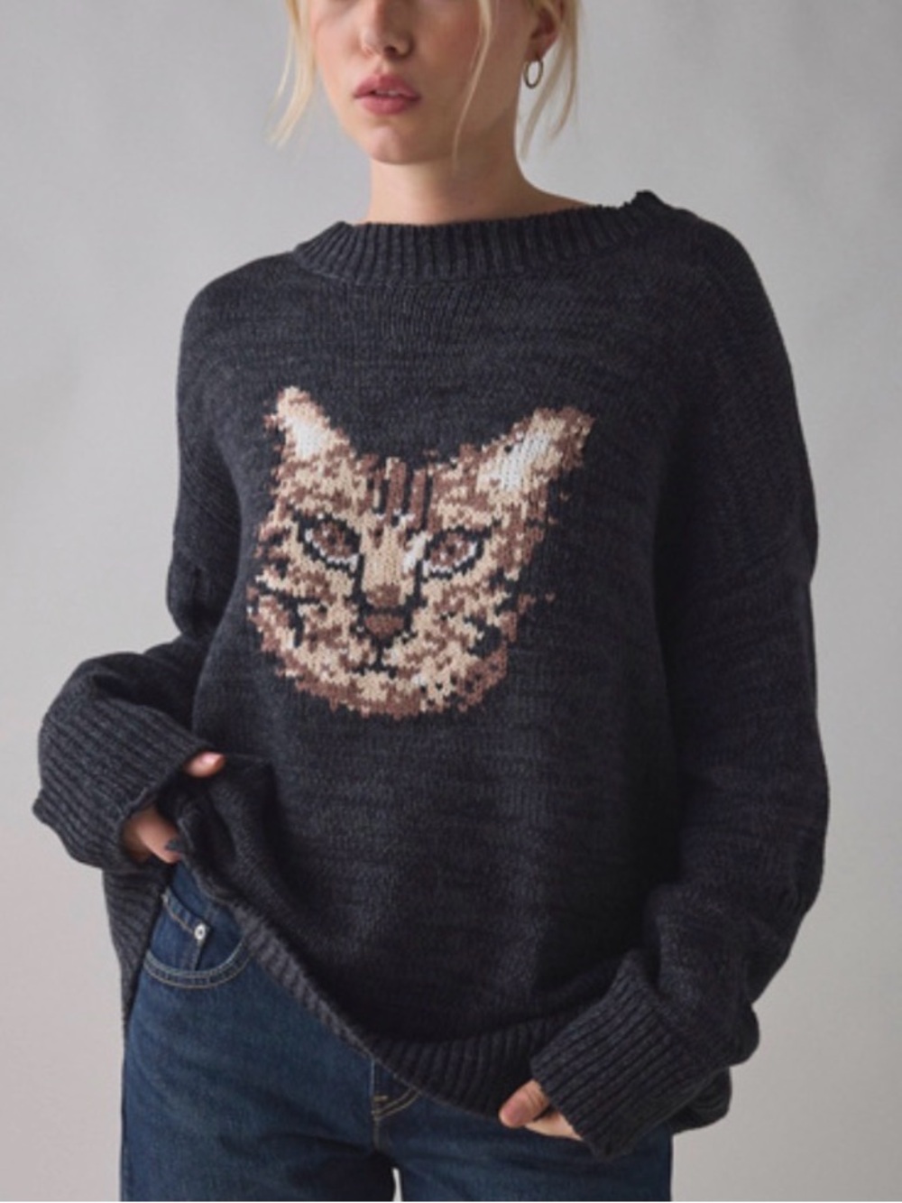 BDG Urban Outfitters Cat Knit Sweater